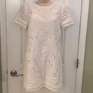 Club Monaco, Luceenie Linen Dress, White, size 0